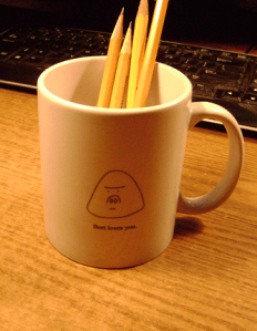 Bert's mug -- pencils