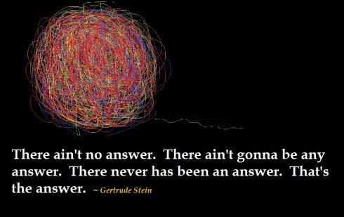 (2012) 11-25 -- 14. There ain't no answer