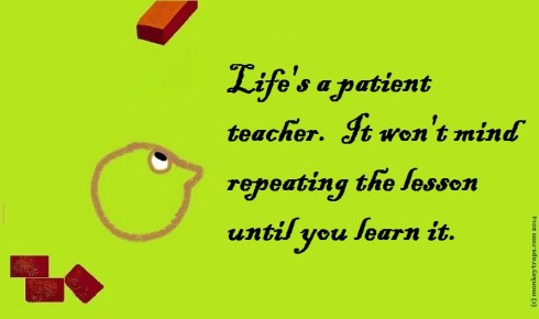 [] CARTOON -- Life's a patient teacher --  FINAL FINAL