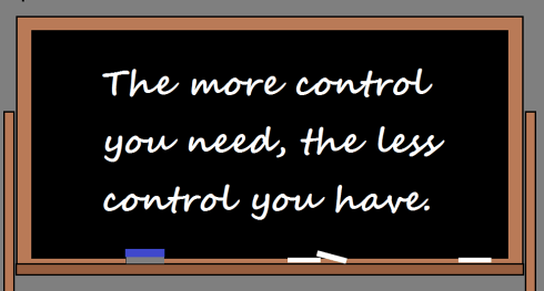 The more control you need
